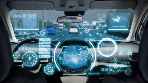 Illustrative reference image: vehicle sensing and driver assistance concepts