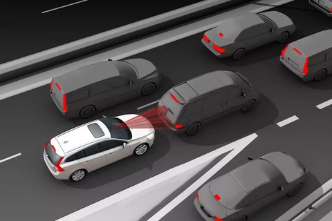 Illustrative reference image: vehicle proximity and collision avoidance concepts